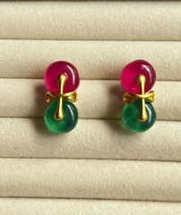 Серьги-пусеты TORY BURCH двухцветные