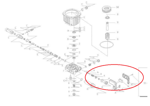 Выключатель в сборе для G159 (40032 MEPF)