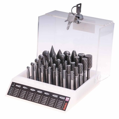 Набор бор-фрез твердосплавных 35шт HM S=6мм Ruko 116008