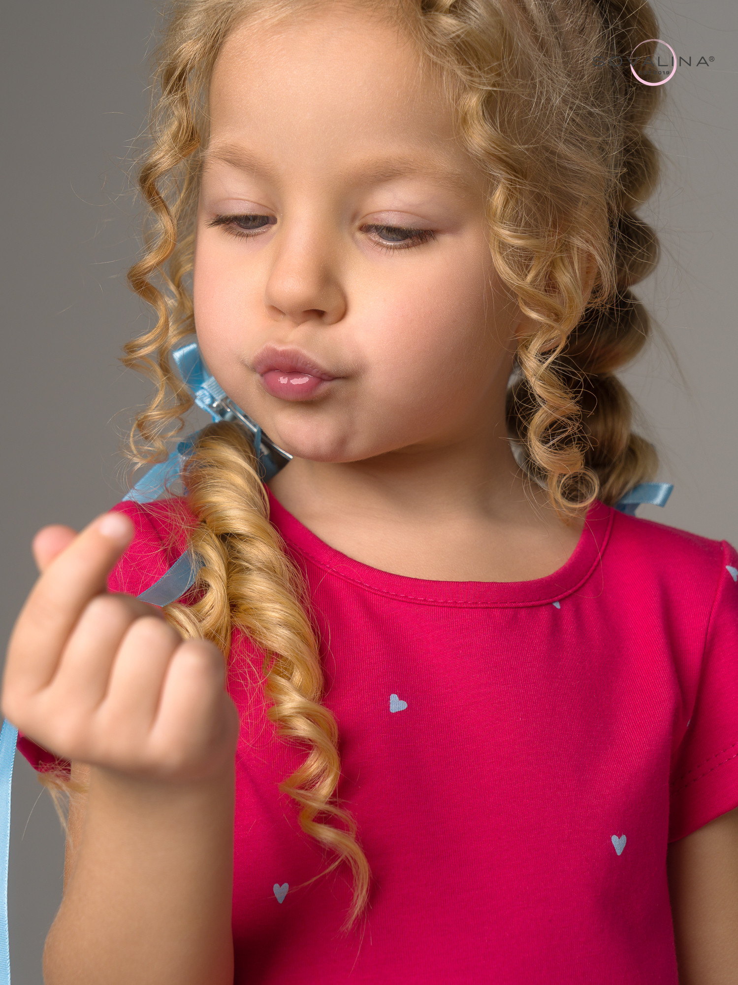 Платье Лето сердечки малина