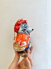 Ёлочная игрушка Ёжик с яблоками