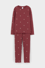 пижама  для девочки  К 1618/шоколадный десерт,сердечки