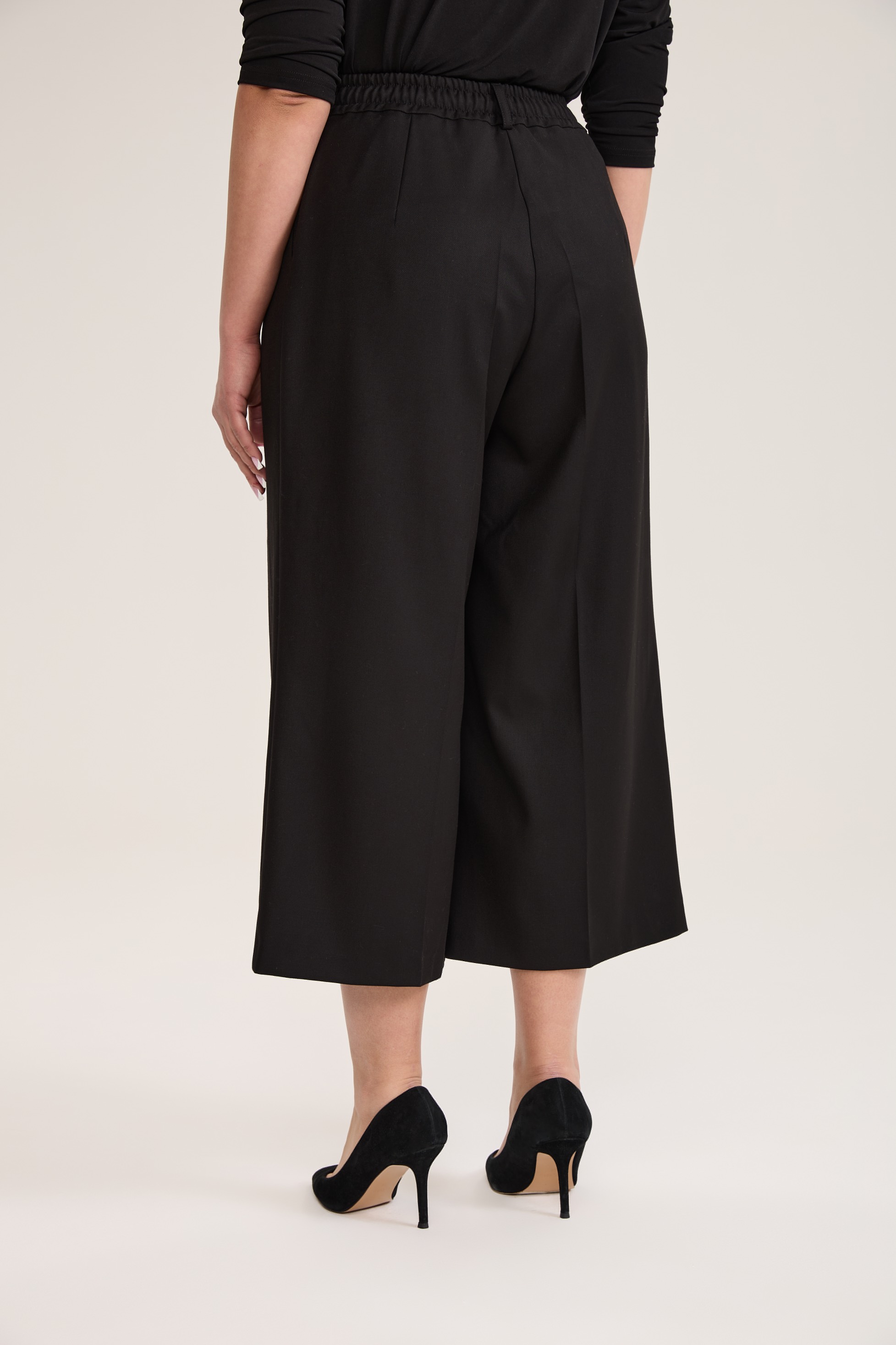 Брюки-кюлоты, черный