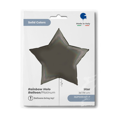 Г 36''/91 см, Звезда, Голография, Черная платина, 1 шт.