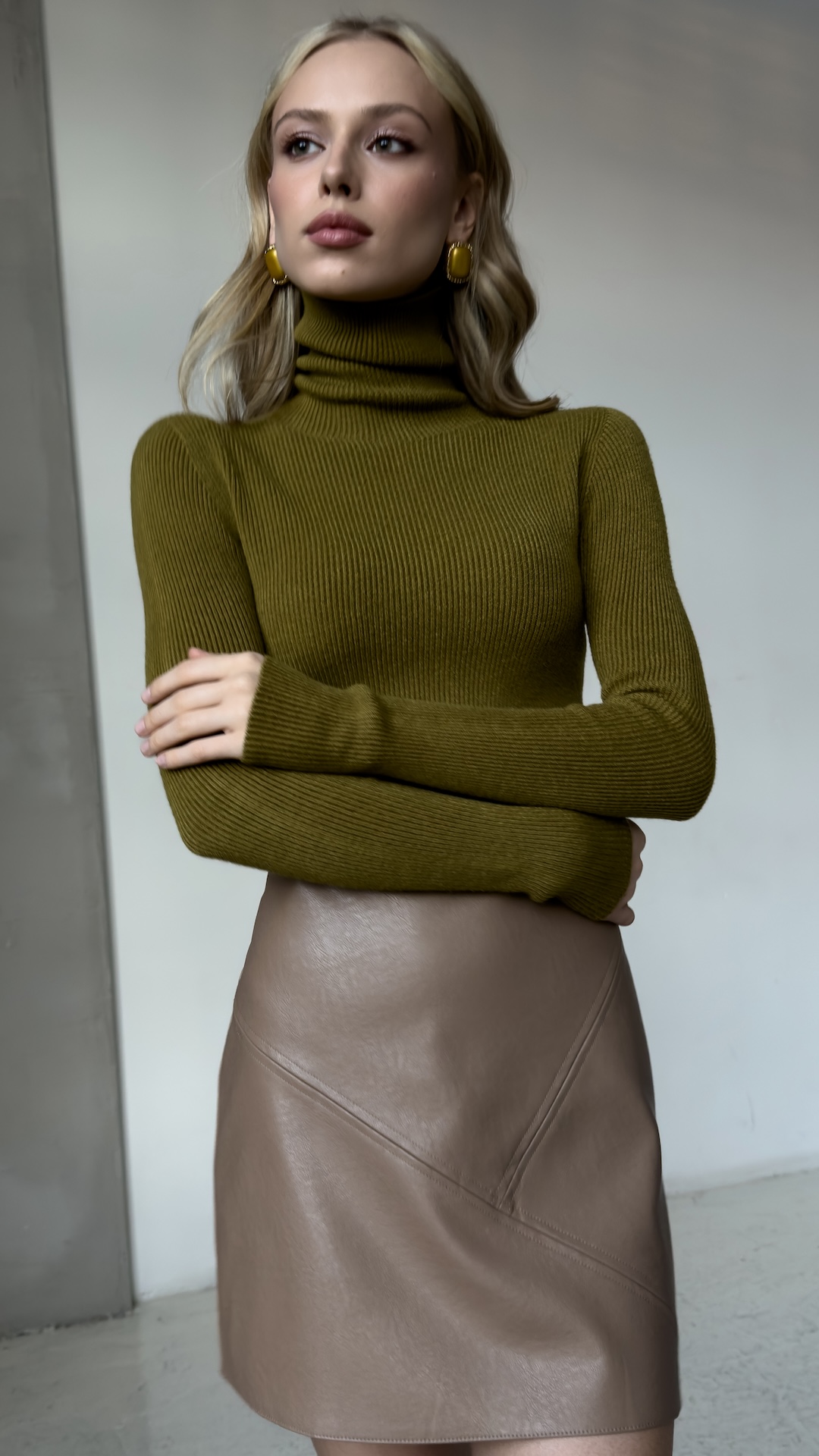 Мини-юбка из экокожи