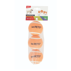 MPets HOP игрушка для собак теннисный мяч оранжевый 6,4 см 3 шт