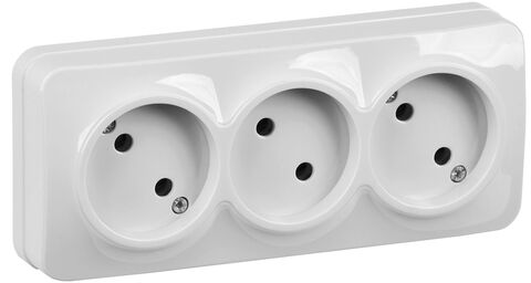 GLORY Роз. 3-я без з/к/ш о/у 10А РС23-2-ХБ белый IEK