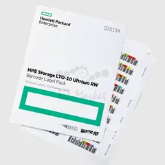Наклейки на картриджи данных Hewlett-Packard Ultrium LTO10 75TB bar code label pack (100 data + 10 cleaning)
