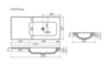 Ceramica Nova Grace CN7015wx Раковина мебельная 101x45,7x13,7 (чаша справа, без отверстия под смеситель)
