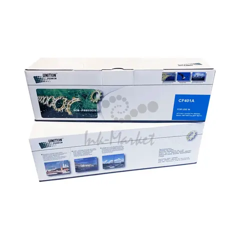 Совместимый картридж UNITON Premium CF401A (201A) для HP Color LJ M252, M277 синий (1,4K) GREEN LINE (Eco Protected)