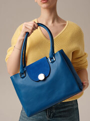 Кожаная сумка Azaro 30658 синяя гуашь