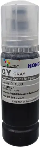 Чернила DCTec водорастворимые L8160 EverNew Grey (серый) с ключом 70 мл