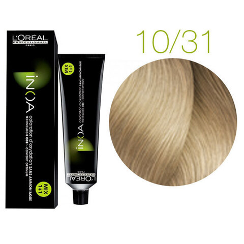 L'Oreal Professionnel INOA 10.31 (Очень яркий блондин золотистый пепельный) - Краска для волос