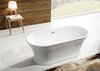 BelBagno BB402-1700-790 Отдельностоящая, овальная акриловая ванна в комплекте со сливом-переливом цвета хром 1700x790x600