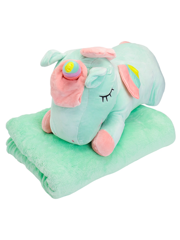 Дорожный набор Плед-игрушка Сонный единорожек Слиппи, в ассортименте