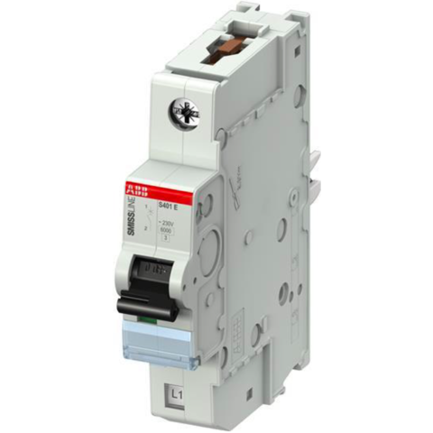 Автоматический выключатель 1-полюсный 20 А, тип B, 15 кА S401E-B20. ABB. 2CCS551001R0205