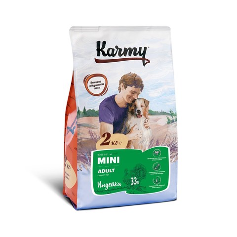 KARMY Мини Эдалт сухой корм для собак мелких пород (индейка) 2кг