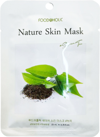 Foodaholic Маска тканевая Foodaholic Green Tea Nature Skin Mask