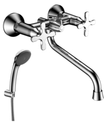 Смеситель универсальный с круглым поворотным изливом 350 мм LEMARK DUETTO – LM5751C