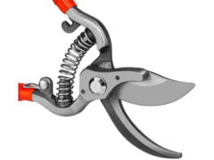 GRINDA G-1, 150 мм, цельнокованые лезвия, стальные рукоятки, покрытие ПВХ, плоскостной мини-секатор (423101)