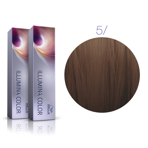 Wella Professional Illumina Color 5/ (Светло-коричневый) - Стойкая крем-краска для волос