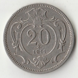 1911 SR1816 Австрия 20 геллеров