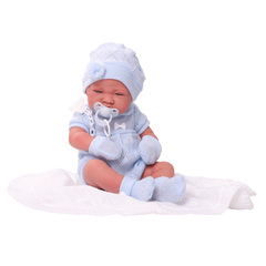 Munecas Antonio Juan Кукла пупс Тони в голубом, 42 см, виниловая (50063)