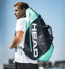 Теннисная сумка Head Tour Team 6R - black/mint