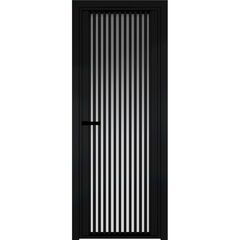Алюминиевая дверь 3AGP чёрная матовая RAL9005 остеклённая