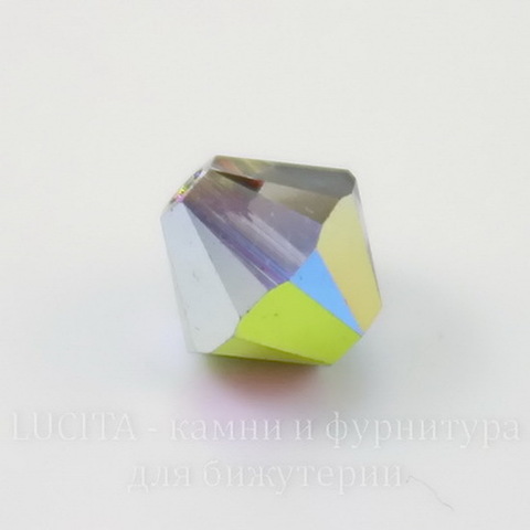5328 Бусина - биконус Сваровски Crystal Vitrail Medium  6 мм, 5 штук ()