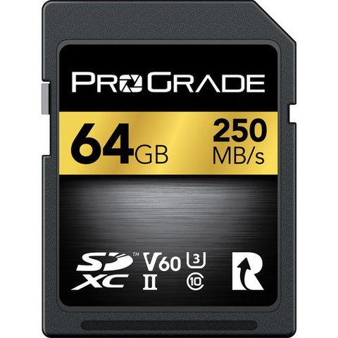 Карта памяти ProGrade Digital 64GB UHS-II SDXC 250 / 130 MB/s V60