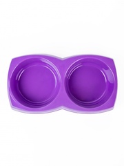 Зооник миска пластмассовая прямоугольная двойная 