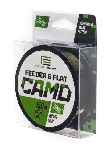 Леска монофильная Feeder Concept FEEDER&FLAT Camo 150м, 0.25мм
