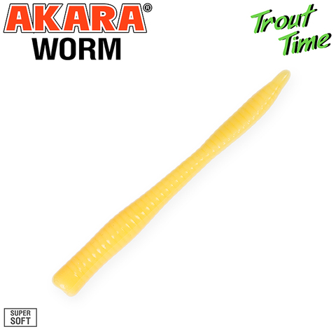 Силиконовая приманка Akara Trout Time WORM 3 Cheese 446 (10 шт.)