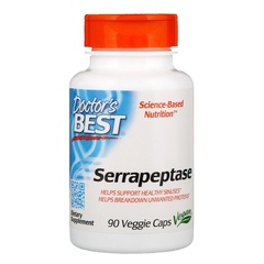 Doctor's Best, Серрапептаза Best, 40 000 SPU, 90 растительных капсул