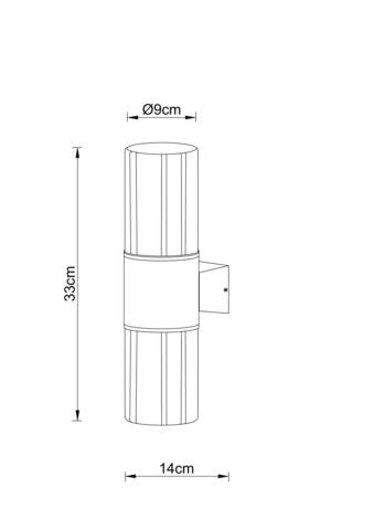 Уличный настенный светильник Arte Lamp SEGINUS A6515AL-2BK