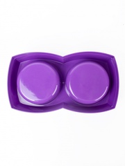 Зооник миска пластмассовая прямоугольная двойная 