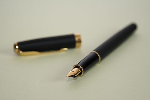 Перьевая ручка Parker Sonnet F130, цвет: Black/GT123