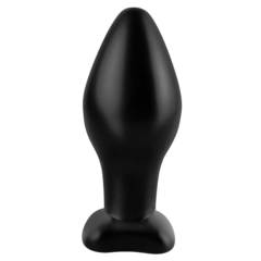 Черная анальная пробка среднего размера Large Silicone Plug - 13 см. - 