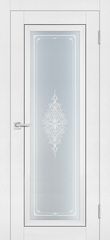 Дверь PST-25 / Цвет белый ясень / Сатинат закаленное Кристалайз / Двери PROFILO PORTE
