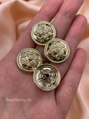 Установочные кнопки герб золотистые / комплект с шляпкой и кнопками