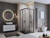 BelBagno TRAY-MR-UNO-A-90-35-NERO-CR TRAY-MR-UNO-A-90-35-NERO-CR Поддон из искусственного мрамора в комплекте с сифоном с декоративной накладкой (хром), чёрный