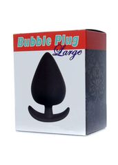 Черная анальная втулка Bubble - 9,5 см. - 
