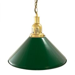 Лампа на один плафон «Evergreen» (золотистая чашка, зеленый плафон D35см)