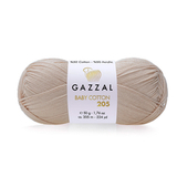 Пряжа Gazzal Baby Cotton 205 цвет 520 холодный беж