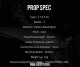 Пропеллер нейлоновый C7.5*4.6*3 трёхлопастной Cinelifter T-Motor (пара)