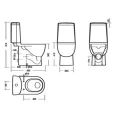Унитаз-компакт SANITA LUXE Fest Basic Белый S1