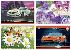 Альбом для рисования А4, 40 листов, на скрепке, в ассортименте