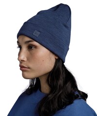 Теплая шерстяная шапка Buff Merino Heavyweight Hat Solid Indigo - 2