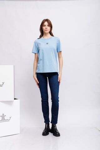 Marc Aurel Футболка из хлопка с сертификацией BCI с вышивкой и стразами. Эко-линейка